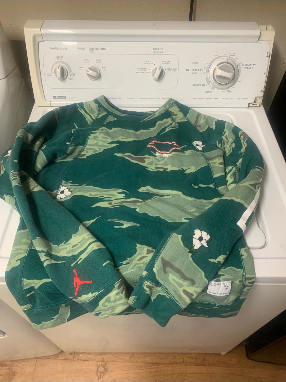 Jordan Green Camo Crewneck Sweatshirt